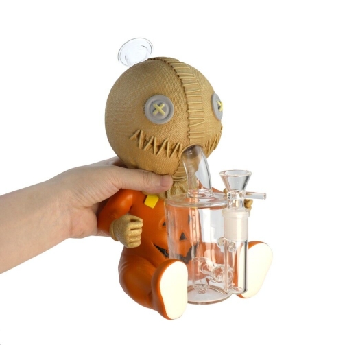 98-Yellow-Pumpkin-Smoking-Water-Pipe-Heavy-Hookah-Glass-Bong-Bubbler-14mm-Bowl-375439859297